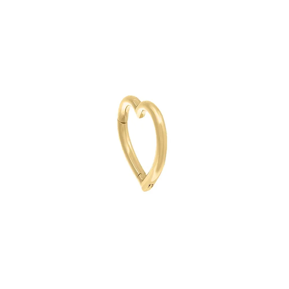 Large Heart Charm Connector Clasp 14K