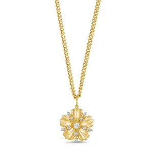 Large Jasmine Bloom Tala Diamond Necklace