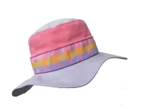 Lavender Gingham Sun Hat