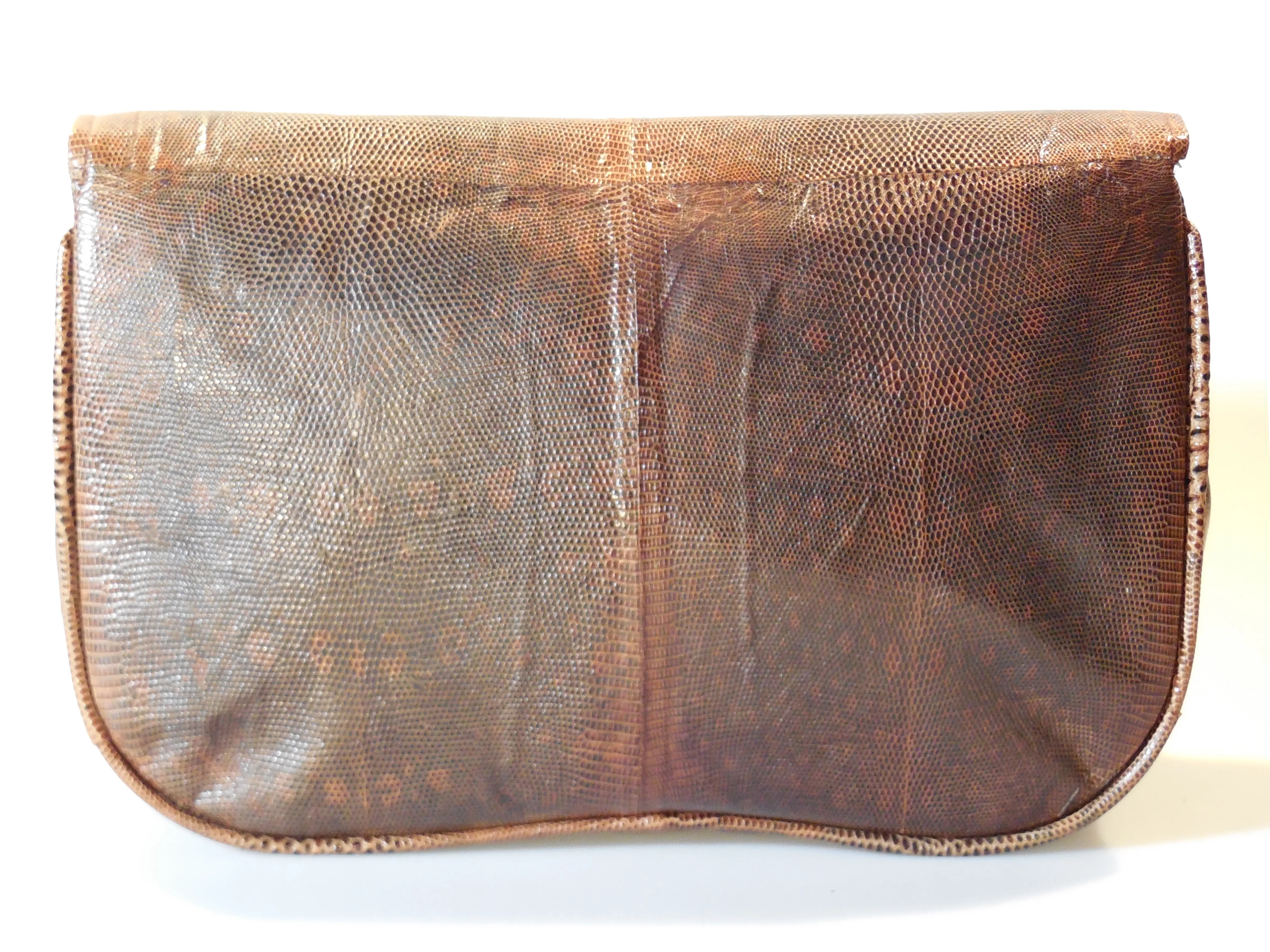 Leather Lizard Skin Handbag - On Sale