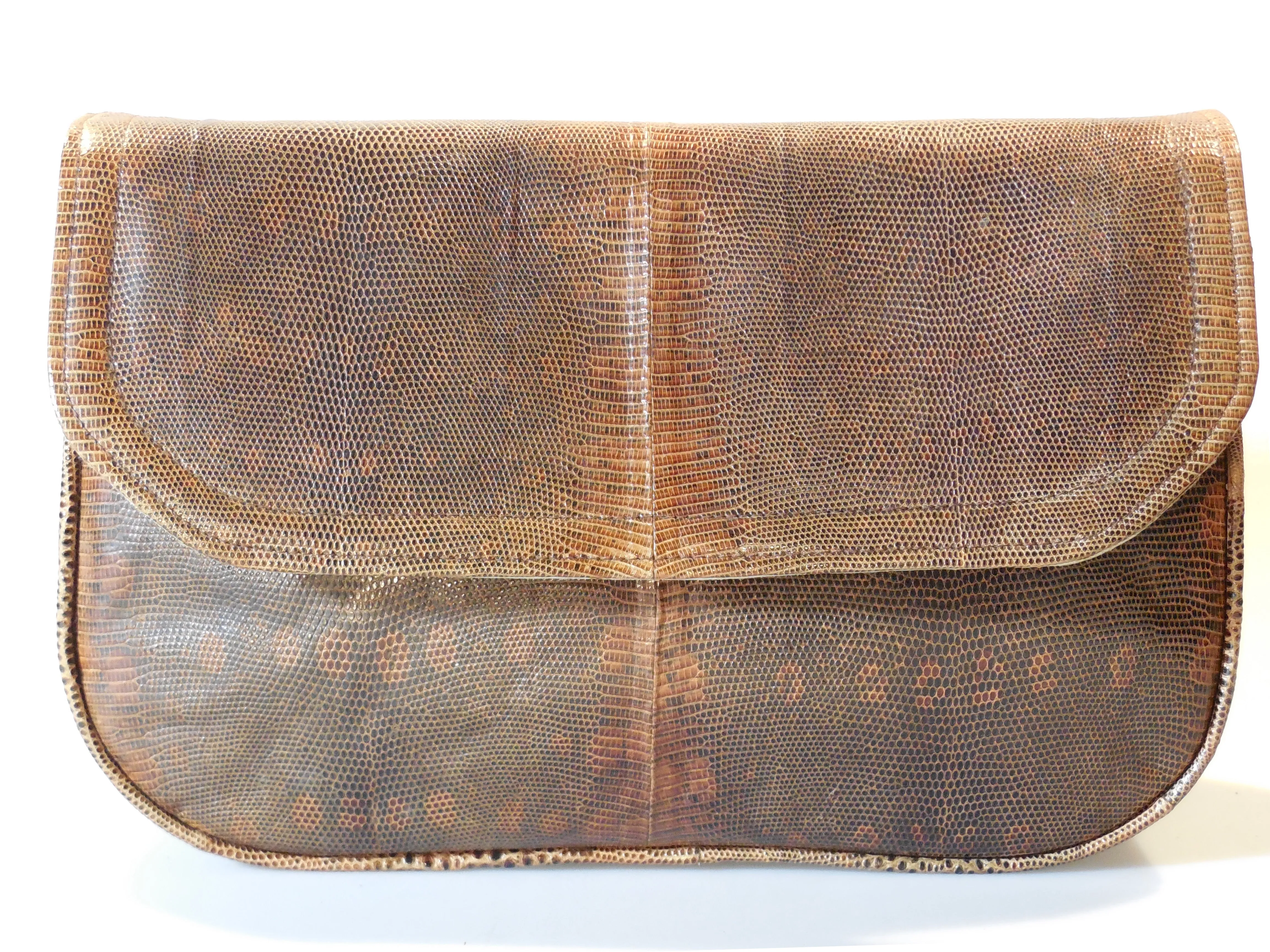 Leather Lizard Skin Handbag - On Sale