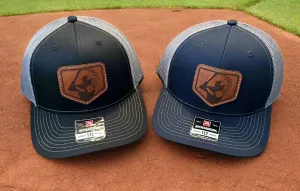 Leather patch custom hats