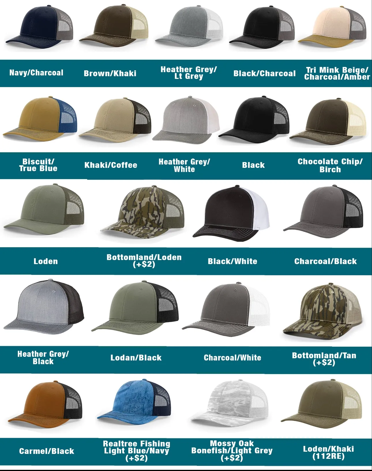 Leather patch custom hats