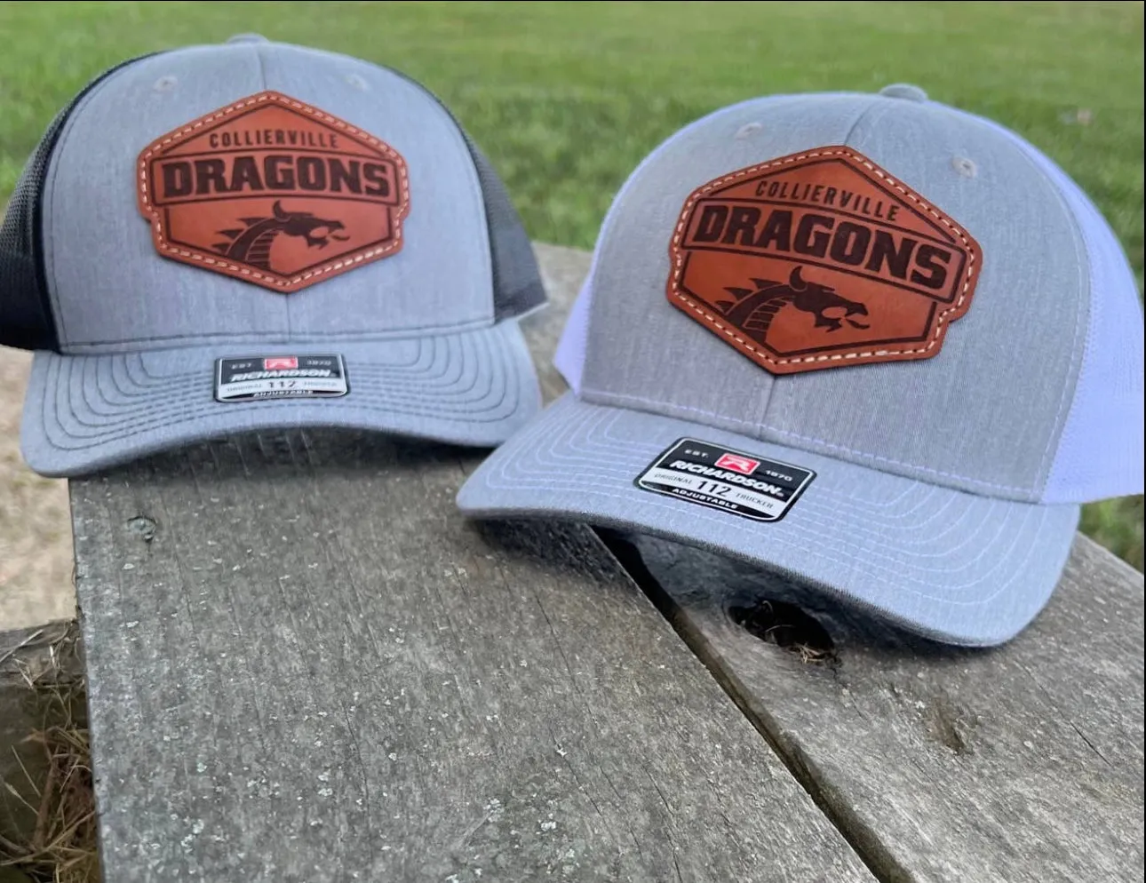 Leather patch custom hats