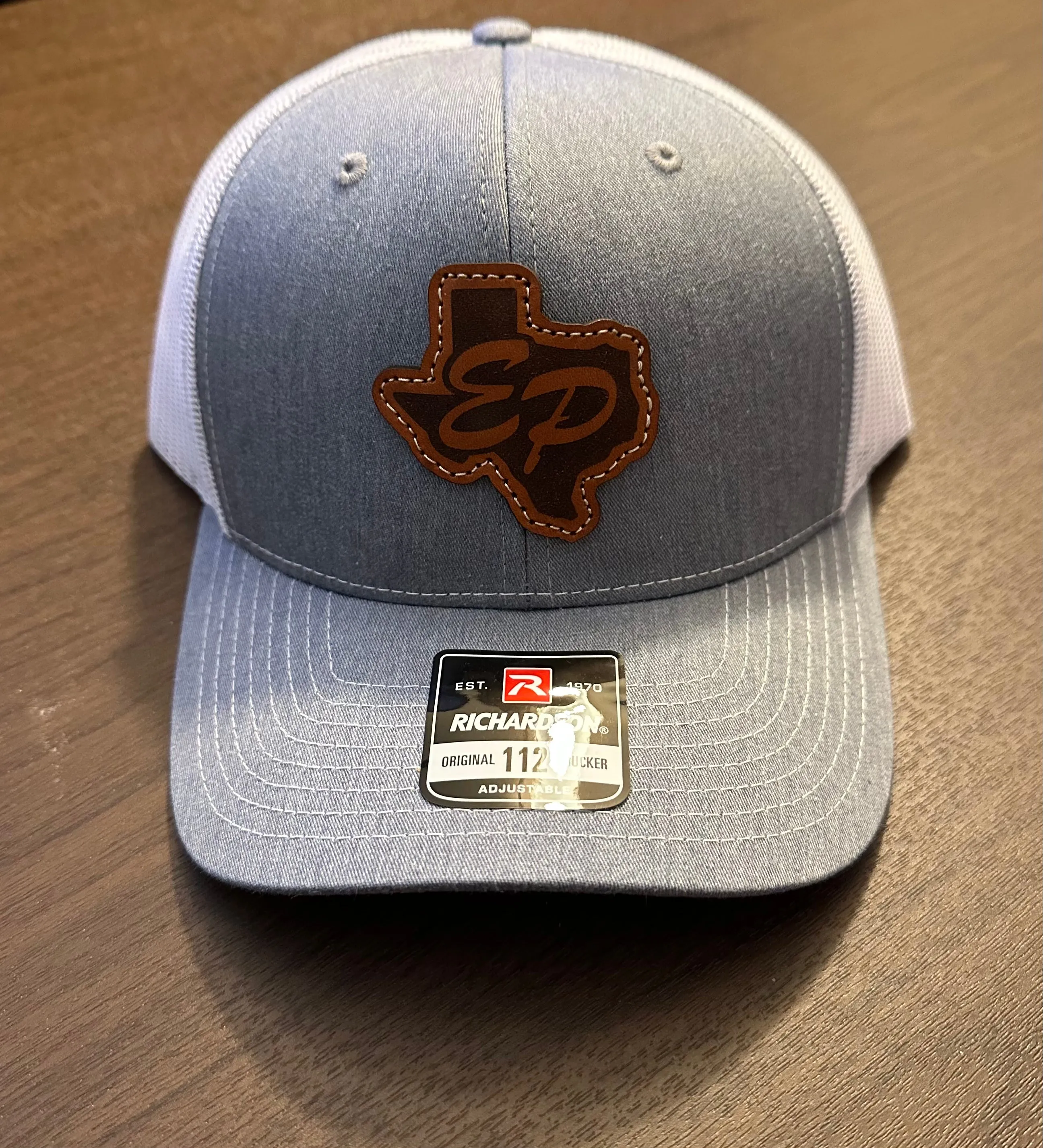 Leather patch custom hats