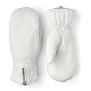 Leather Swiss Wool Classic Mitt in White