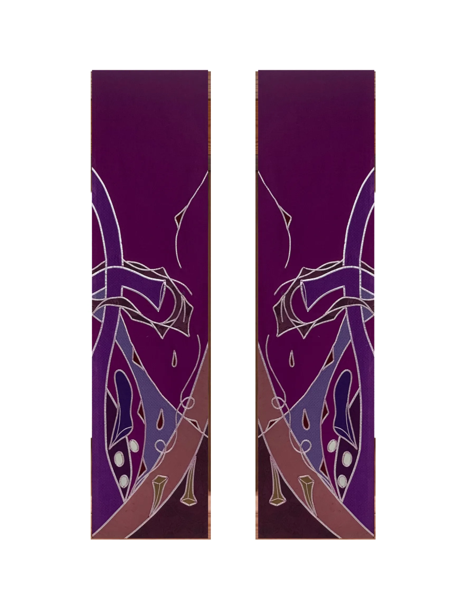 Lenten Symbology Purple Sample Altar Scarves