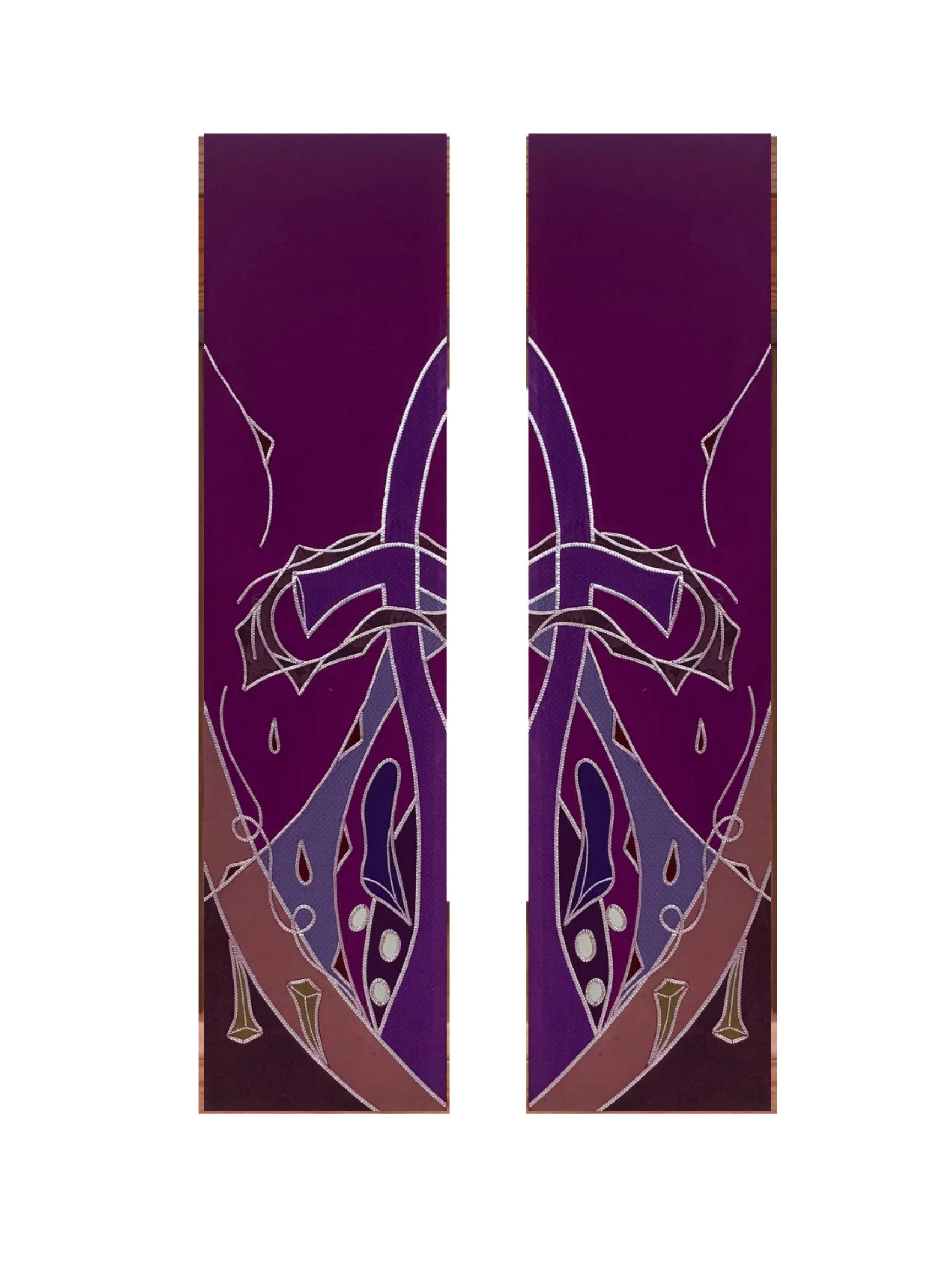 Lenten Symbology Purple Sample Altar Scarves