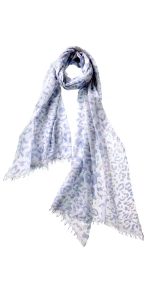 Leopard Featherweight Cashmere Scarf in Dawn