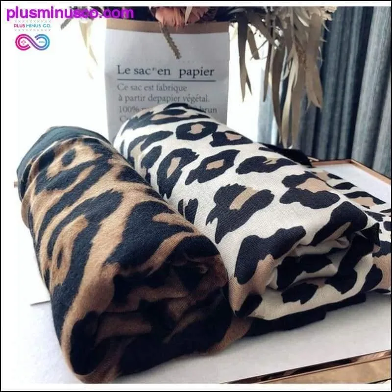Leopard-printed Pashmina at PlusMinusCo.com