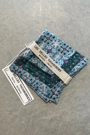 LES BELLES VAGABONDES MINI SILK SCARF AGADIR KHAKI