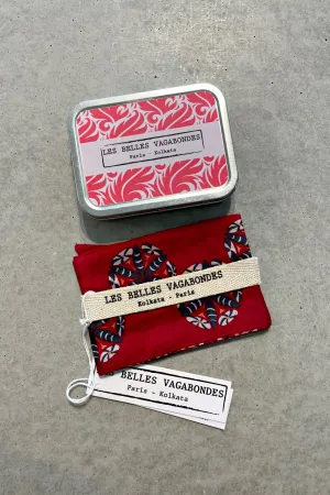 LES BELLES VAGABONDES SILK BANDEAU LISERON RED
