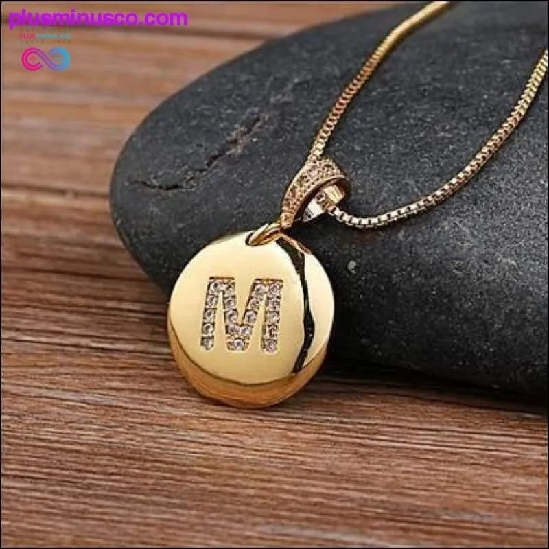 Letter Necklace Gold 26 Letters Charm Necklaces Pendants