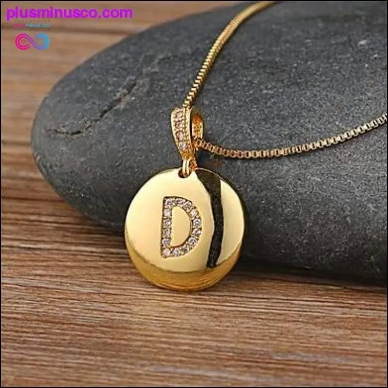 Letter Necklace Gold 26 Letters Charm Necklaces Pendants