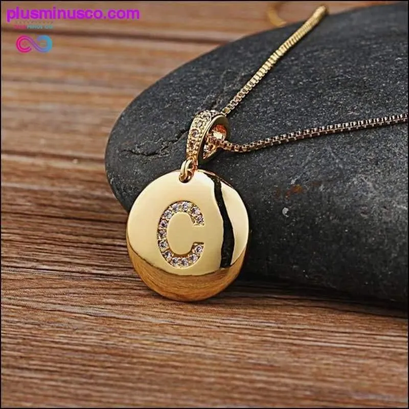 Letter Necklace Gold 26 Letters Charm Necklaces Pendants