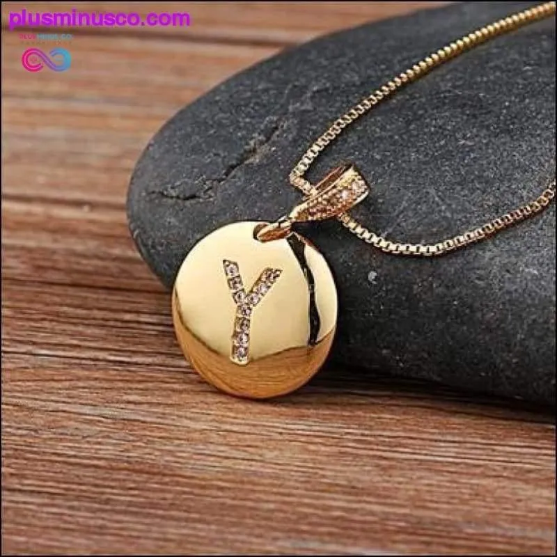 Letter Necklace Gold 26 Letters Charm Necklaces Pendants