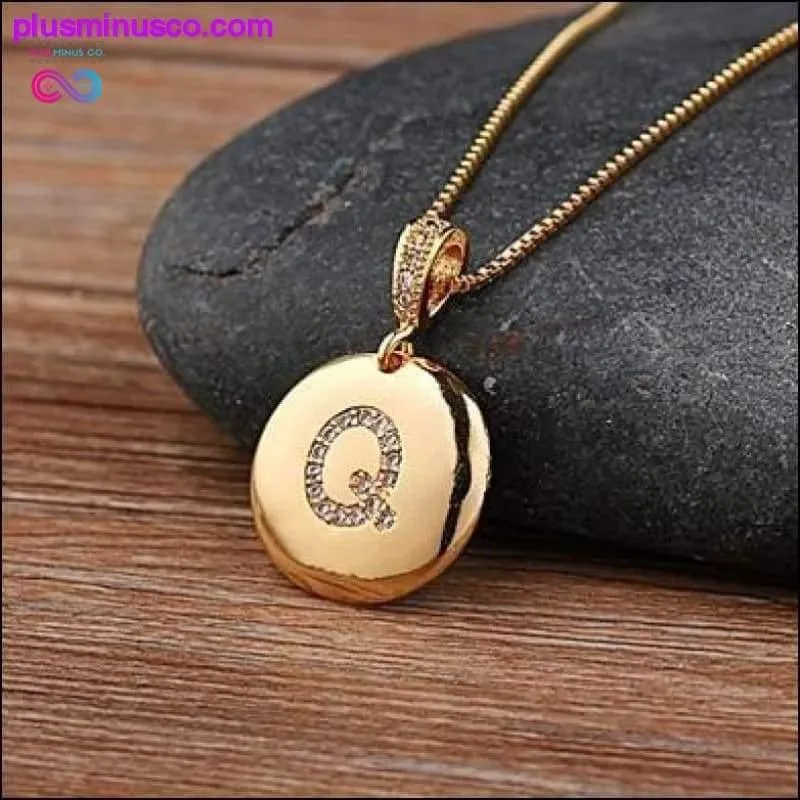 Letter Necklace Gold 26 Letters Charm Necklaces Pendants