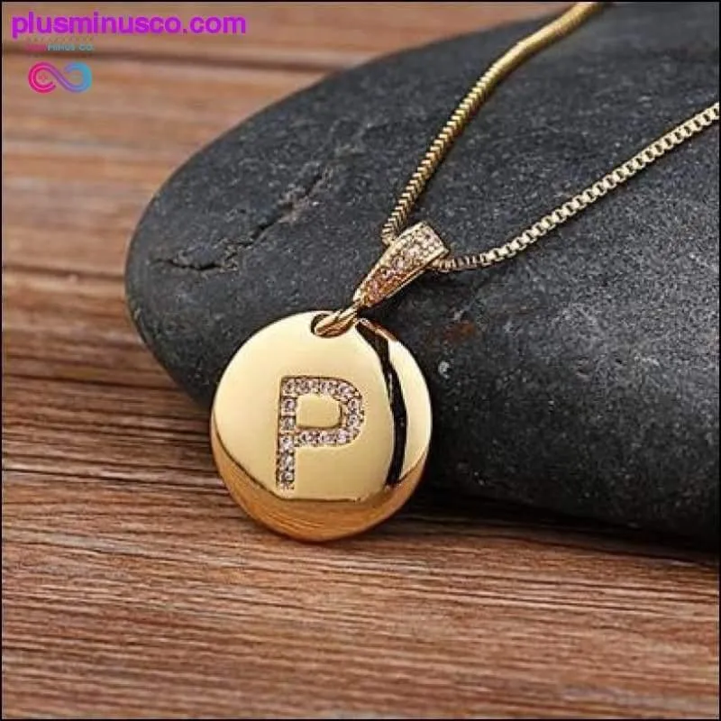 Letter Necklace Gold 26 Letters Charm Necklaces Pendants