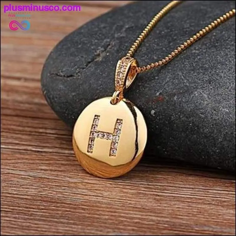 Letter Necklace Gold 26 Letters Charm Necklaces Pendants