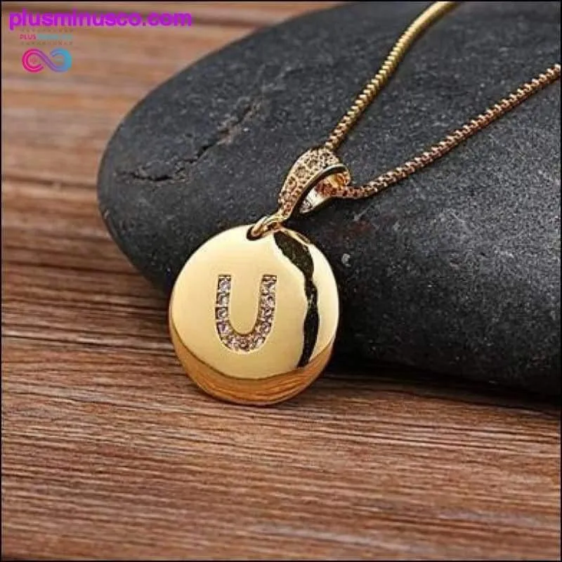Letter Necklace Gold 26 Letters Charm Necklaces Pendants