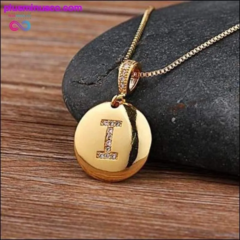 Letter Necklace Gold 26 Letters Charm Necklaces Pendants