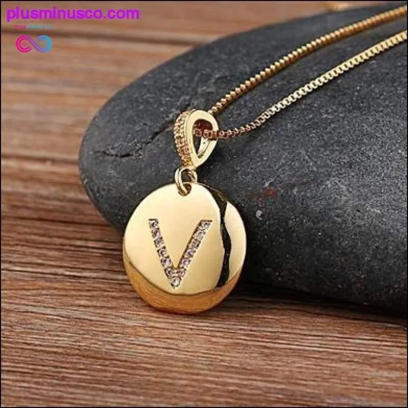 Letter Necklace Gold 26 Letters Charm Necklaces Pendants