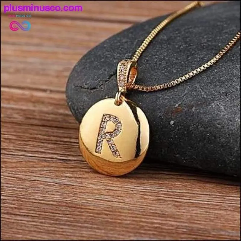 Letter Necklace Gold 26 Letters Charm Necklaces Pendants