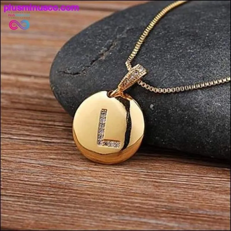 Letter Necklace Gold 26 Letters Charm Necklaces Pendants