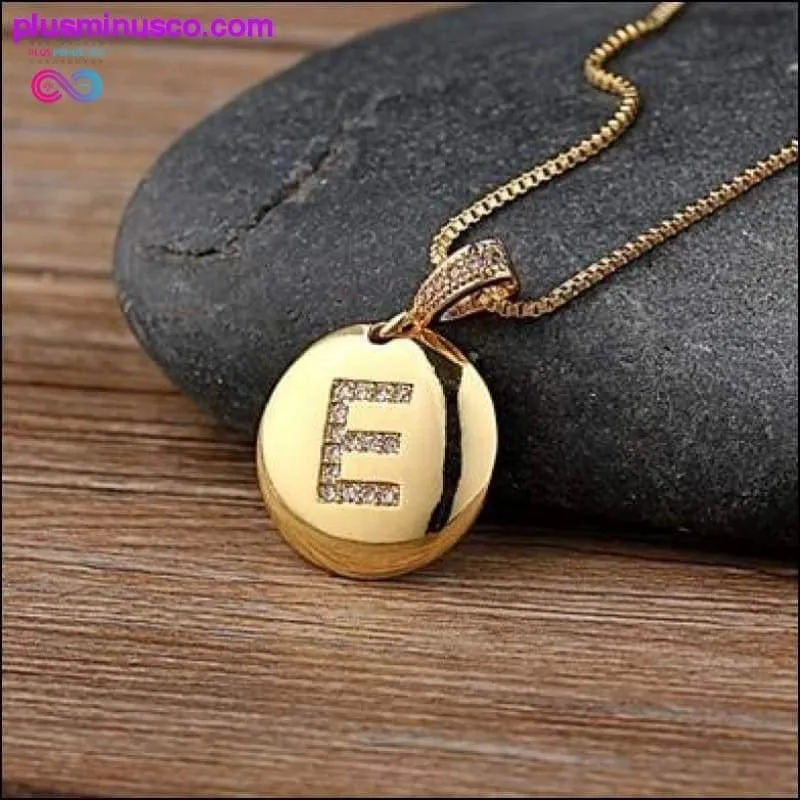 Letter Necklace Gold 26 Letters Charm Necklaces Pendants