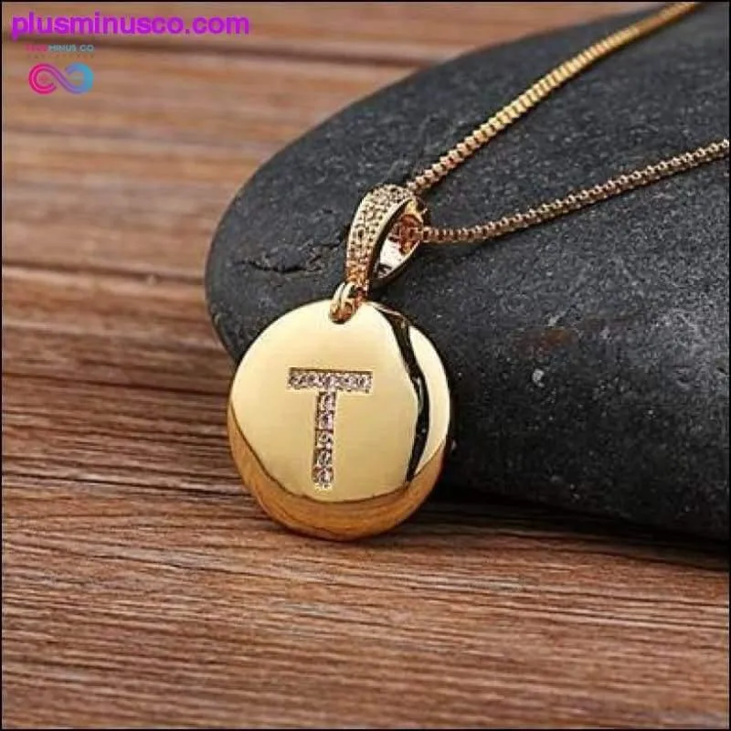 Letter Necklace Gold 26 Letters Charm Necklaces Pendants
