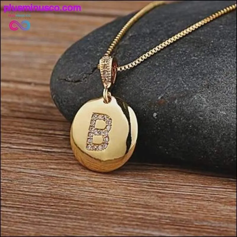 Letter Necklace Gold 26 Letters Charm Necklaces Pendants