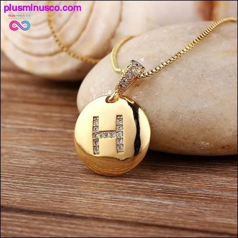 Letter Necklace Gold 26 Letters Charm Necklaces Pendants