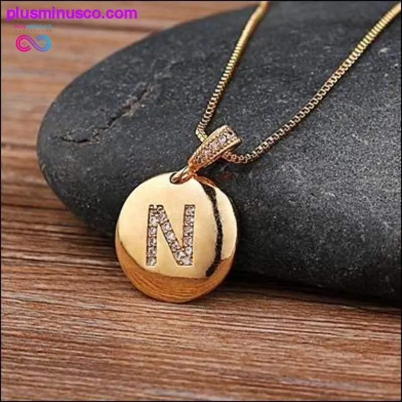 Letter Necklace Gold 26 Letters Charm Necklaces Pendants