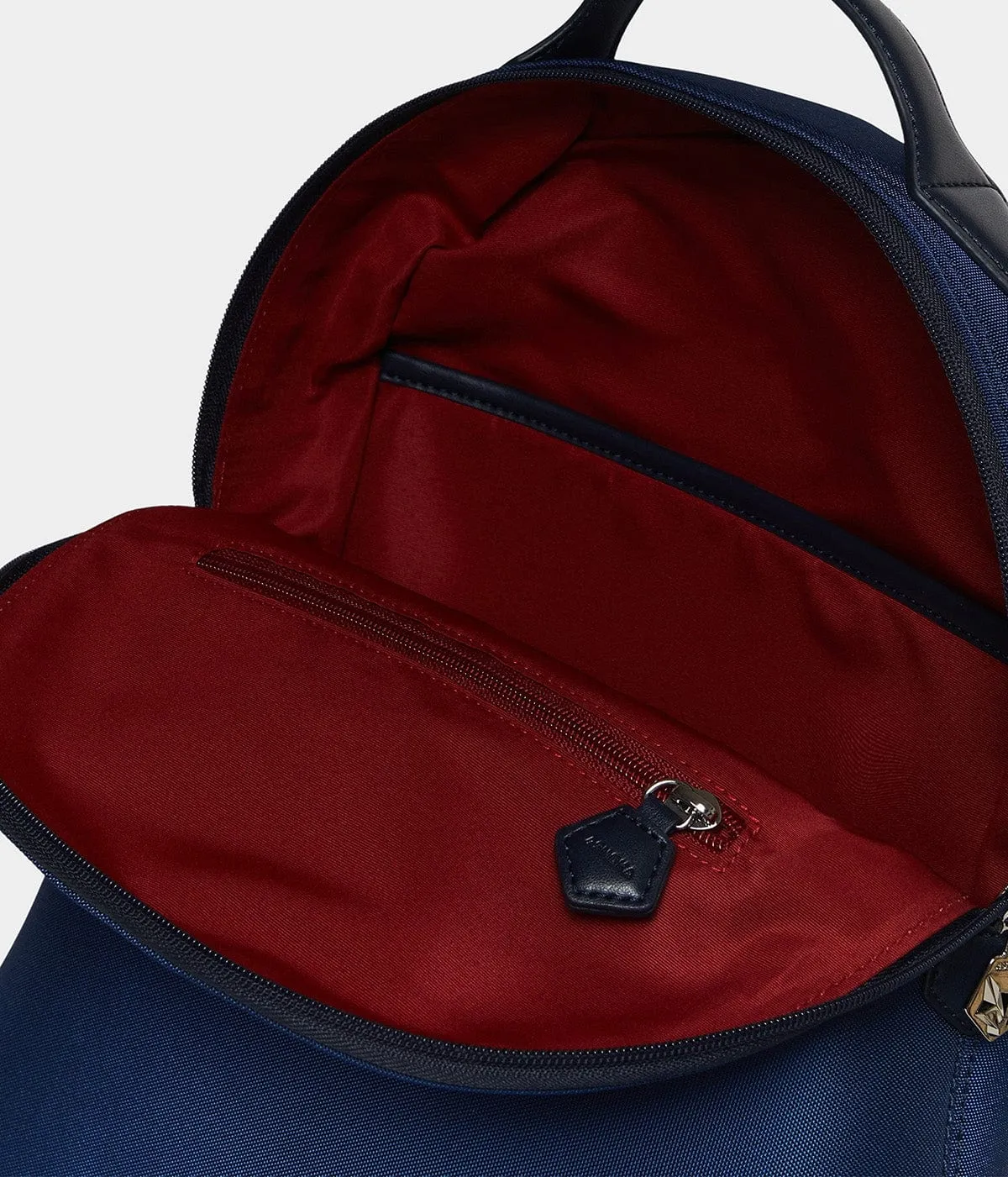 Lively Apple Skin & Recycled Nylon Backpack | Navy Blue