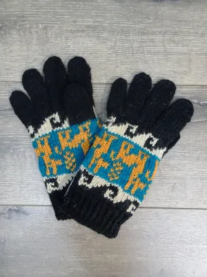 Llama Wool Lined Full Finger Gloves