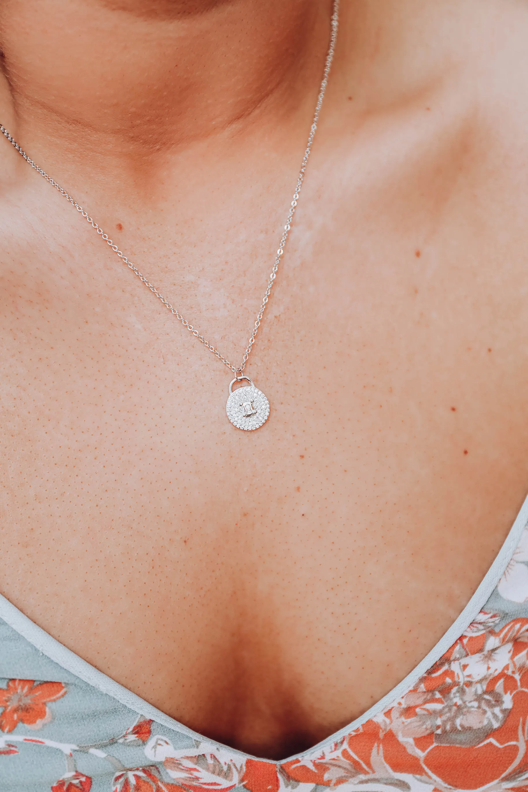 Lock N Key Pendant Necklace by B.b.Lila - Silver