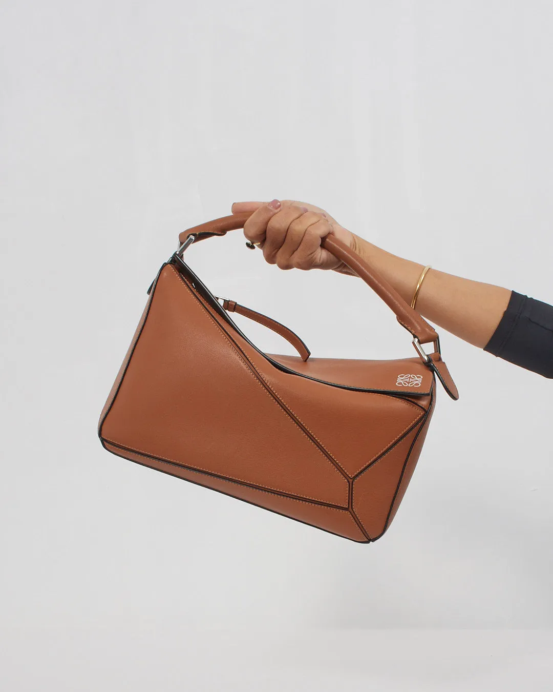 Loewe Tan/Brown Leather Medium Puzzle Bag
