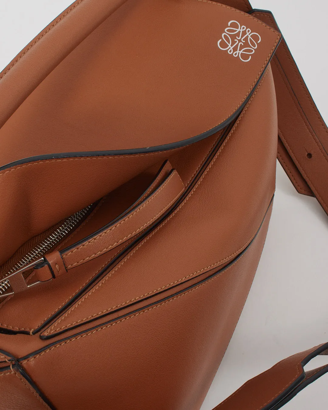 Loewe Tan/Brown Leather Medium Puzzle Bag