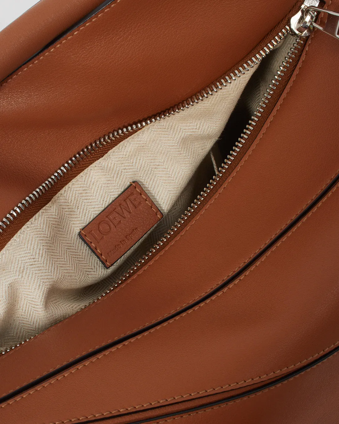 Loewe Tan/Brown Leather Medium Puzzle Bag