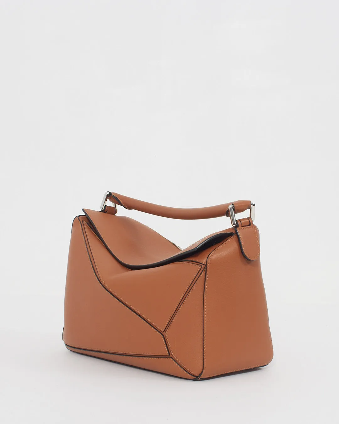 Loewe Tan/Brown Leather Medium Puzzle Bag