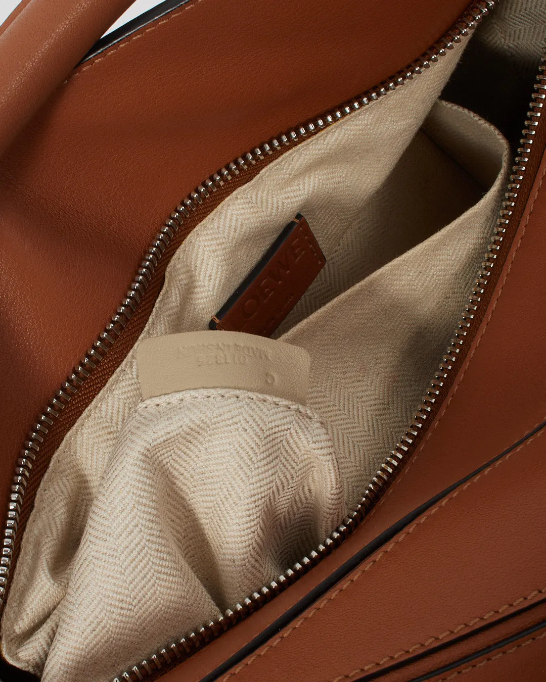 Loewe Tan/Brown Leather Medium Puzzle Bag