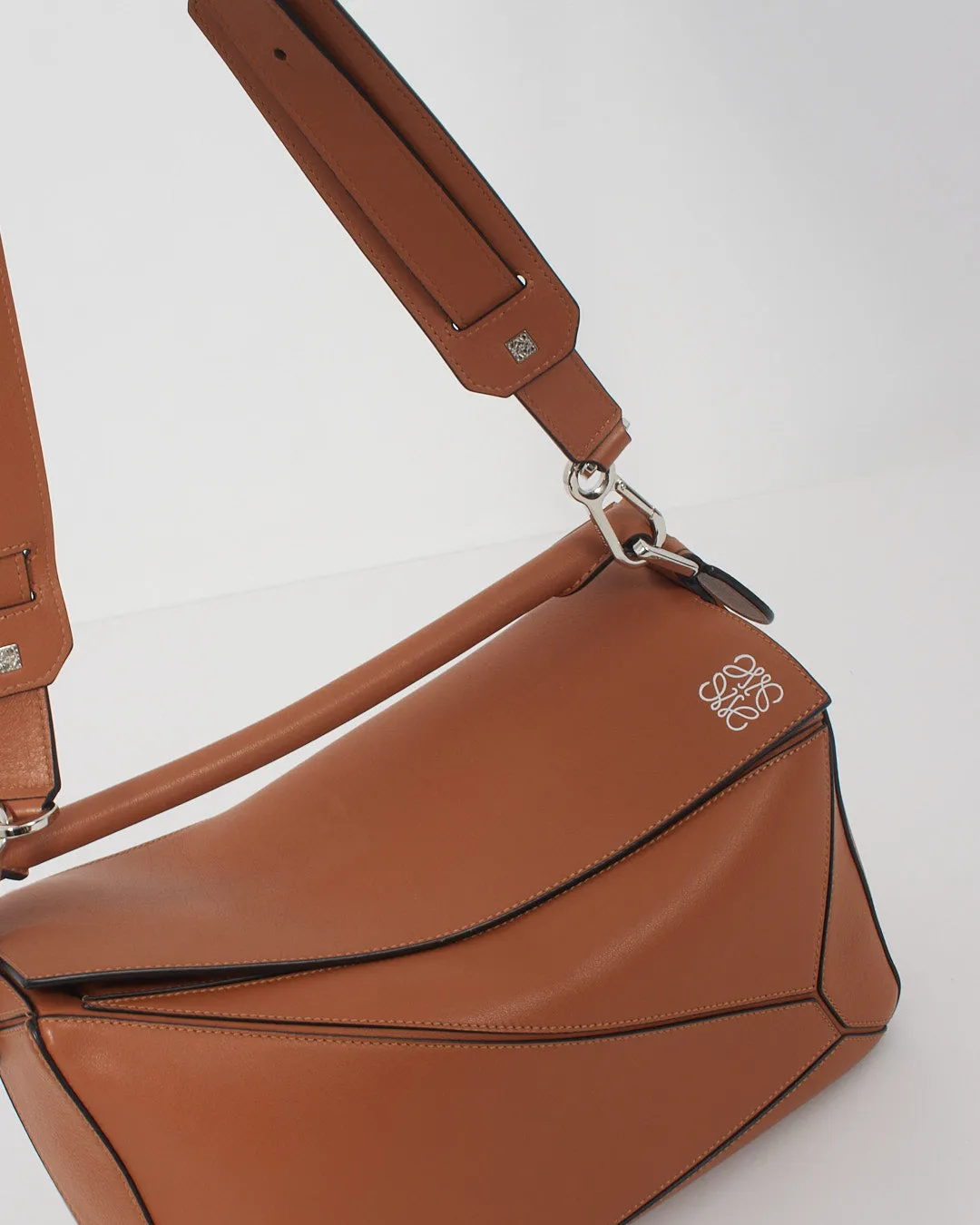 Loewe Tan/Brown Leather Medium Puzzle Bag