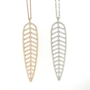 Long Chain Leaf Necklace