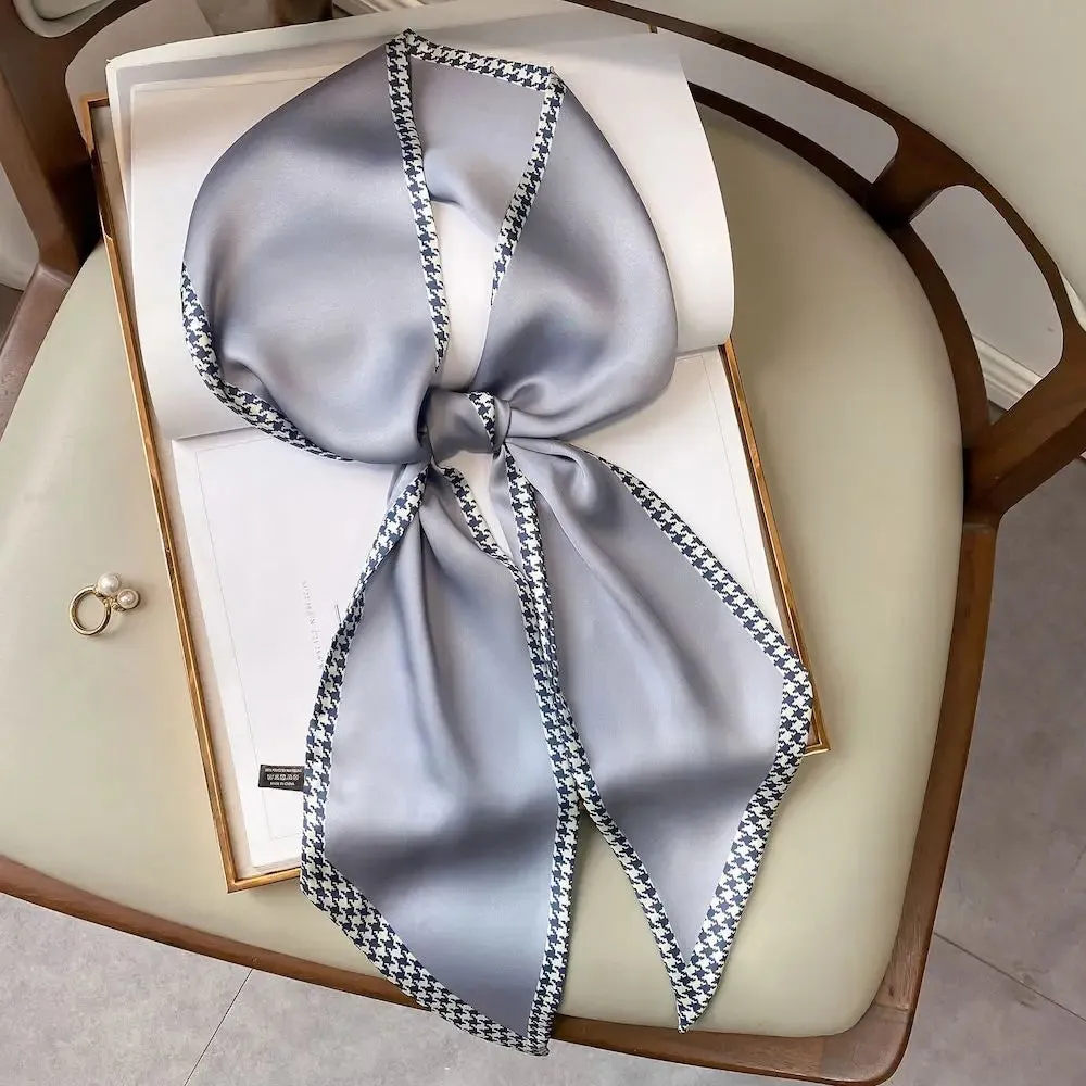 Long Silk Scarf Bag Tie