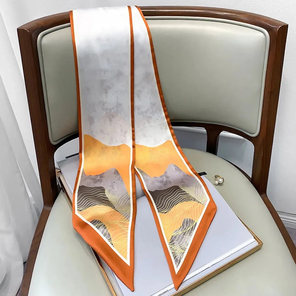 Long Silk Scarf Bag Tie