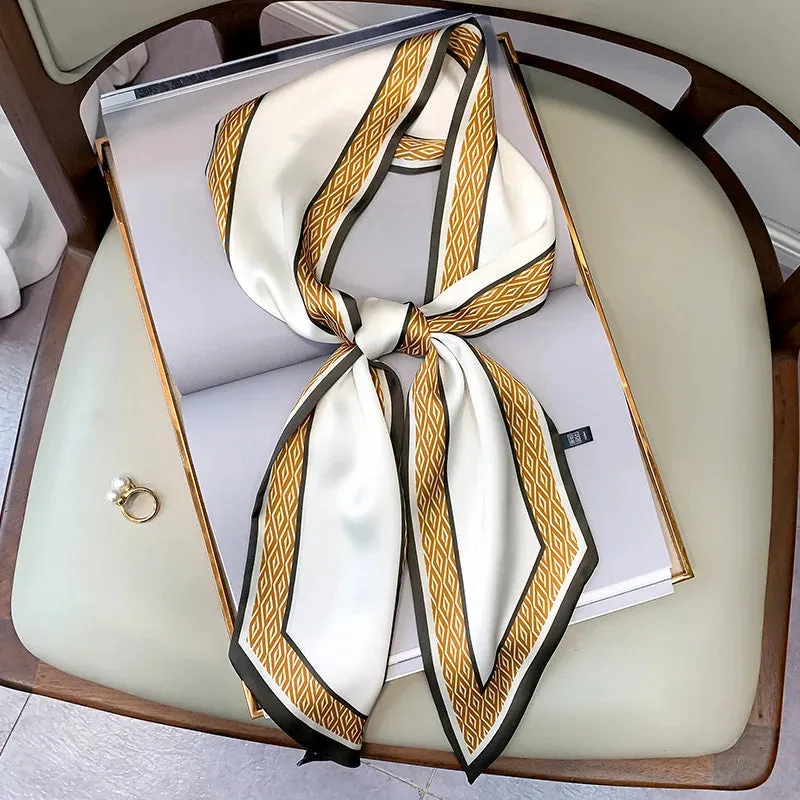 Long Silk Scarf Bag Tie