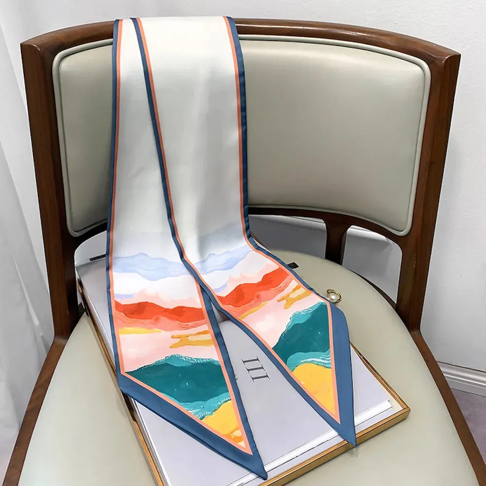 Long Silk Scarf Bag Tie