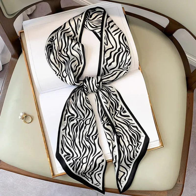 Long Silk Scarf Bag Tie