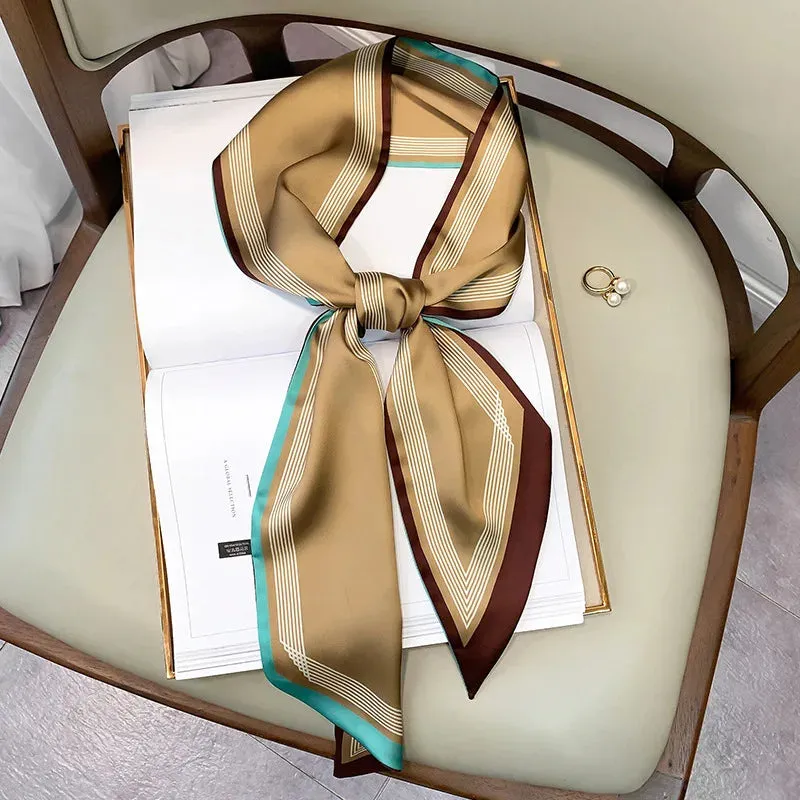 Long Silk Scarf Bag Tie