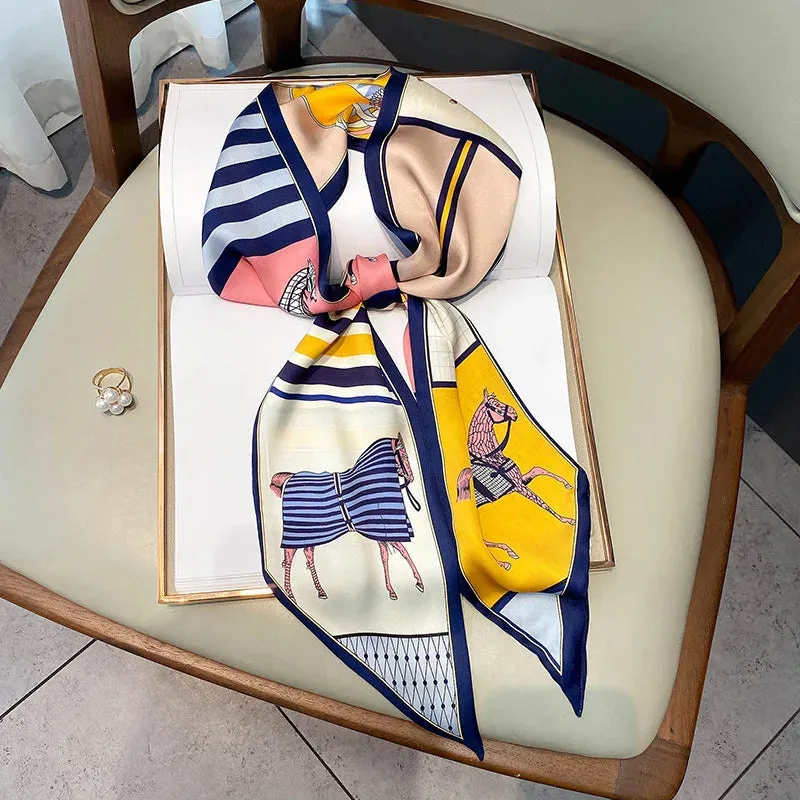 Long Silk Scarf Bag Tie